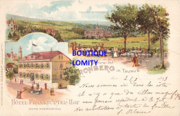 Allemagne Cronberg Im Taunus Kronberg CPA + Timbre Reich Cachet 1899 Lithographie Hotel Frankfurter Hof - Kronberg