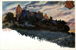 Ruine Hochburg - Künstlerkarte C. Biese - Emmendingen