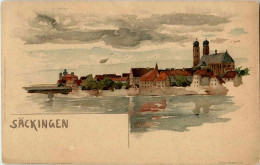 Säckingen - Künstlerkarte F Voellmy - Litho - Bad Säckingen