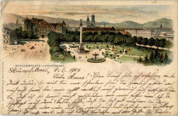 Stuttgart - Schlossplatz - Litho - Stuttgart