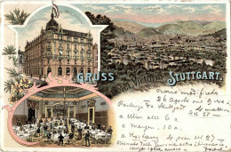 Gruss Aus Stuttgart - Hotel Victoria - Litho - Stuttgart