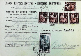 Italy - Repubblica - Democratica + Italia Al Lavoro Lettera / Cartolina Da Collarmele - S7273 - 1946-60: Marcophilia