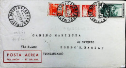 Italy - Repubblica - Democratica + Italia Al Lavoro Lettera Da Catanzaro - S7269 - 1946-60: Poststempel