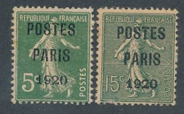 A-725: FRANCE: Préoblitérés N°24/25 NSG Signés Scheller - 1893-1947