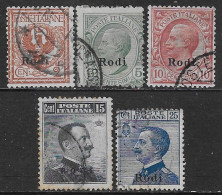 Italia Italy 1912 Colonie Egeo Rodi Effigie 5val Sa N.1-5 US - Aegean (Rodi)