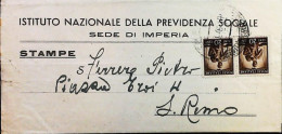 Italy - Repubblica - Democratica Lettera / Cartolina Da Imperia - S7125 - 1946-60: Marcophilie