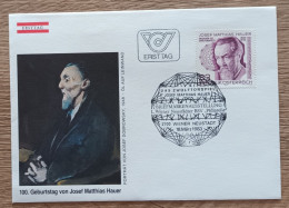 Autriche - FDC 1983 - YT N°1562 - Josef Matthias Hauer, Musicien Et Philosophe - FDC