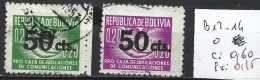 BOLIVIE BIENFAISANCE 13-14 Oblitérés Côte 0.60 € - Bolivien