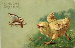 Ostern - Prägekarte - Chicken - Pascua