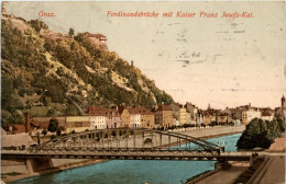 Graz/Steiermark - Ferdinandsbrücke Mit Kaiser Franz Josefs-Kai. - Graz