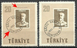 Turkey; 1957 75th Year Of The Art Academy 20 K. ERROR "Shifted Black Color" - Ongebruikt