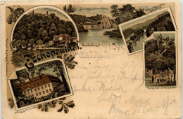 Gruss Aus Dem Zschopauthal - Litho - Schloss Lichtenwalde - Niederwiesa