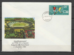 Bulgaria 1980 Football Soccer World Cup Commemorative Cover, Qualification Match Bulgaria - Germany 1 : 3 - 1982 – Spain