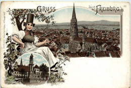 Gruss Aus Freiburg - Litho - Freiburg I. Br.