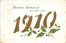 Neujahr - Jahreszahl 1910 - Nieuwjaar