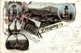 Gruss Aus Freiburg - Litho - Freiburg I. Br.