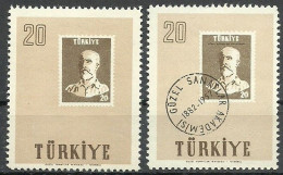 Turkey; 1957 75th Year Of The Art Academy 20 K. ERROR "Missing Print (Black Color)" - Unused Stamps