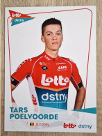 Card Tars Poelvoorde - Team Lotto-Dstny Development - 2024 - Cycling - Cyclisme - Ciclismo - Wielrennen - Cycling