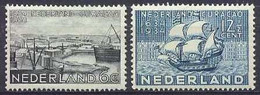 Nederland 1934 NVPH Nr 267/268 Postfris/MNH Curacao, Haven Willemstad Met Olietanks, Oorlogsschip - Ongebruikt