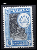 (TI)(MYNS57-8) MALAYSIA MALAYA 1957 NEGRI SEMBILAN, Neuf, ** , MNH, 50c Blowpipes Sarbacanne - Negri Sembilan