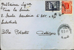 ITALIA - COLONIE -  EGEO Lettera Da RODI (annullo MUTO) Del 1941- S6317 - Egée (Rodi)