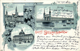 Gruss Aus Strassburg - Litho - Straatsburg