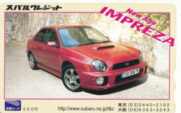 Japan Prepaid Libary Card 500 -  Car Subaru Impreza - Giappone