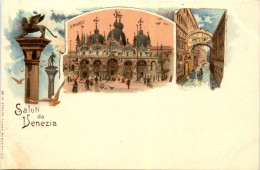 Saluti Da Venezia - Litho - Venezia (Venedig)