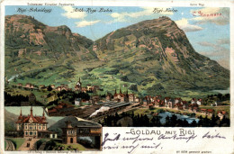 Goldau Mit Rigi - Litho - Autres & Non Classés