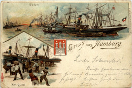 Gruss Aus Hamburg - Litho - Andere & Zonder Classificatie