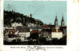 Graz/Steiermark - Graz, Mariahilfer Kirche Und Schlossberg - Graz