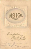 Jahreszahl 1910 - Prägekarte - Nieuwjaar