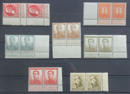 België, 1905-20, Kleine Samenstelling, Met Bladboord, Postfris **, OBP 23.5€ - Collections