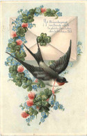 Vogel - Prägekarte - Uccelli