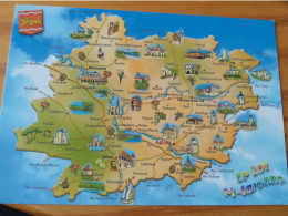 47- LE LOT ET GARONNE TOURISTIQUE  Carte Géographique - Contour Du Département - Landkarten