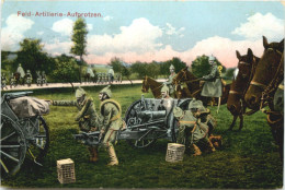 Feld Artillerie Aufprotzen - Feldpost - War 1914-18