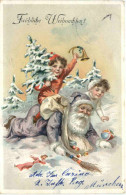 Weihnachten - Santa Claus - Prägekarte - Santa Claus
