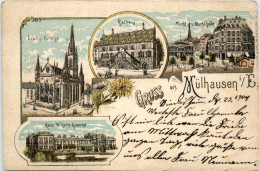 Gruss Aus Mülhausen - Litho - Mulhouse