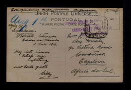 Gc8562 RARE PORTUGAL CROIX-ROUGE Red Cross UPU Postcard 1919 Mailed Ex-prisioneiros WW1 »Capetown » - Christianity