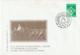 SCOUT SLOVENIA 1996 - FDC 70. SCOUTING IN KAMNIK. SPECIAL CANCEL KAMNIK - Slovénie