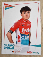 Card Jarno Widar - Team Lotto-Dstny Development - 2024 - Cycling - Cyclisme - Ciclismo - Wielrennen - Cyclisme