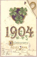 Jahreszahl 1904 - Prägekarte - Nouvel An