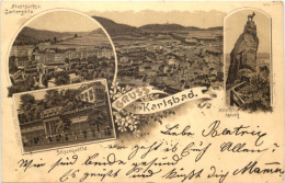 Gruss Aus Karlsbad 1897 - Litho - Bohemen En Moravië