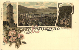 Gruss Aus Karlsbad - Litho - Bohemen En Moravië