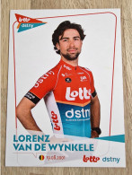 Card Lorenz Van De Wynkele - Team Lotto-Dstny Development - 2024 - Cycling - Cyclisme - Ciclismo - Wielrennen - Wielrennen