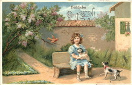 Pfingsten - Prägekarte - Pentecostés