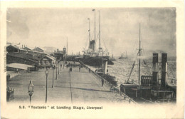 Liverpool - SS Teutonic At Landing Stage - Liverpool