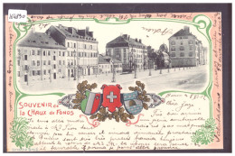 LA CHAUX DE FONDS - RUE DE GLASER - CARTE EN RELIEF - PRÄGE KARTE - B ( MINI PLI D'ANGLE ) - La Chaux-de-Fonds