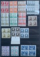 België, 1905-49, Samenstelling Van 48 Zegels In Blok Van 4, Postfris **, OBP 161€ - Verzamelingen