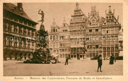73336038 Anvers Antwerpen Maison Des Corporations Fontaine De Brabo Et Grandplac - Antwerpen